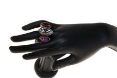 Zorab Creation, the Jezebel Marquis Amethyst and Blue Topaz Ring