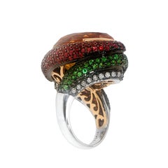 Zorab Creation, the Sunset Garden Ring in 32.30 Carat Citrine