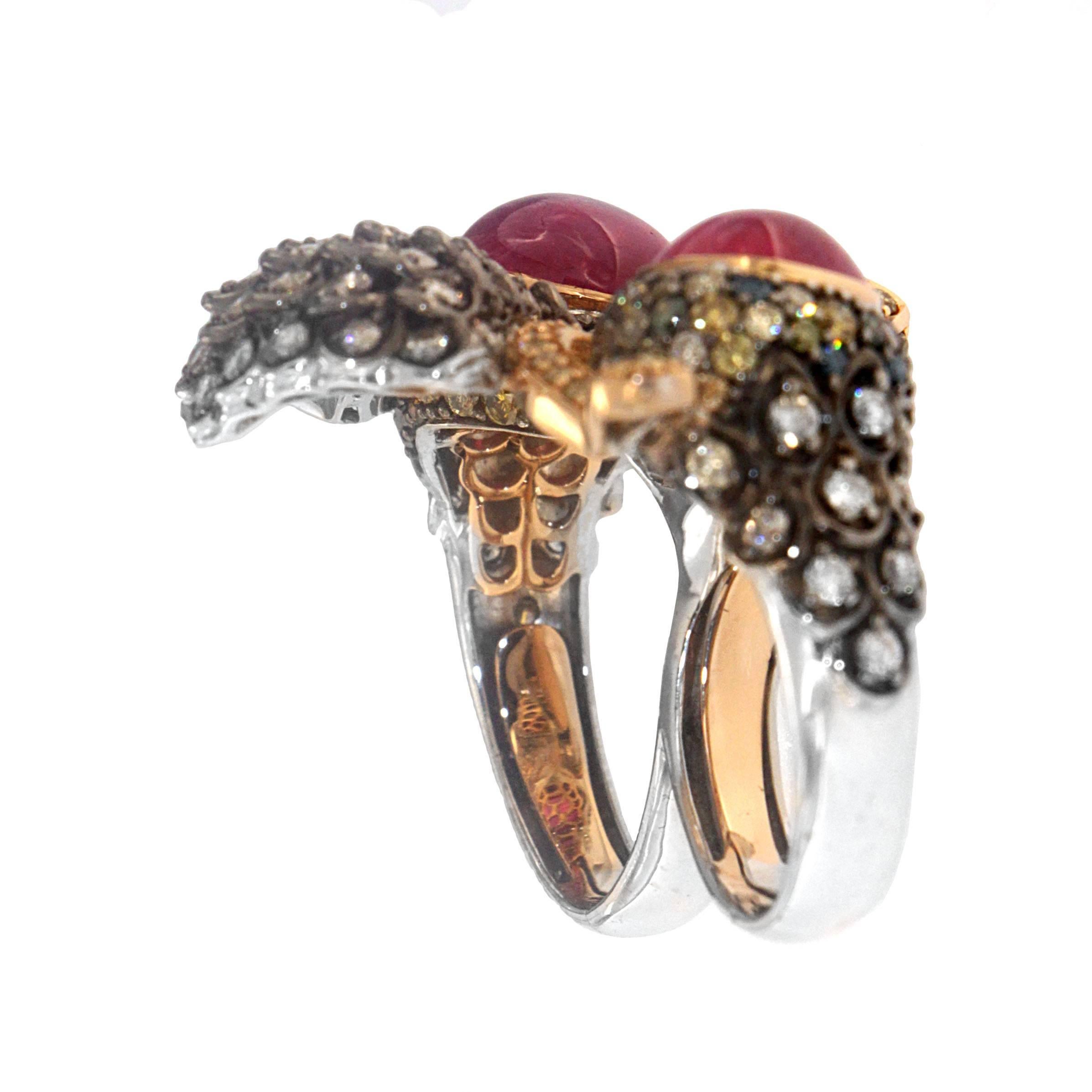 Wisdom is power, and this Zorab Creations Enlightened Ring exemplifies just that. Fashioned into the abstract shape of a wise owl, this item is both exquisite and unique as well as providing an illuminating sparkle. The eyes are set with a stunning