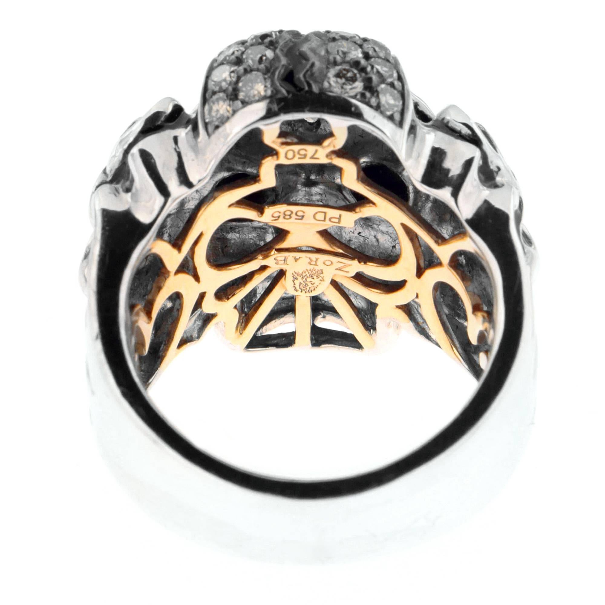 Zorab Creation, Sattva Skull Ring In New Condition In San Diego, CA