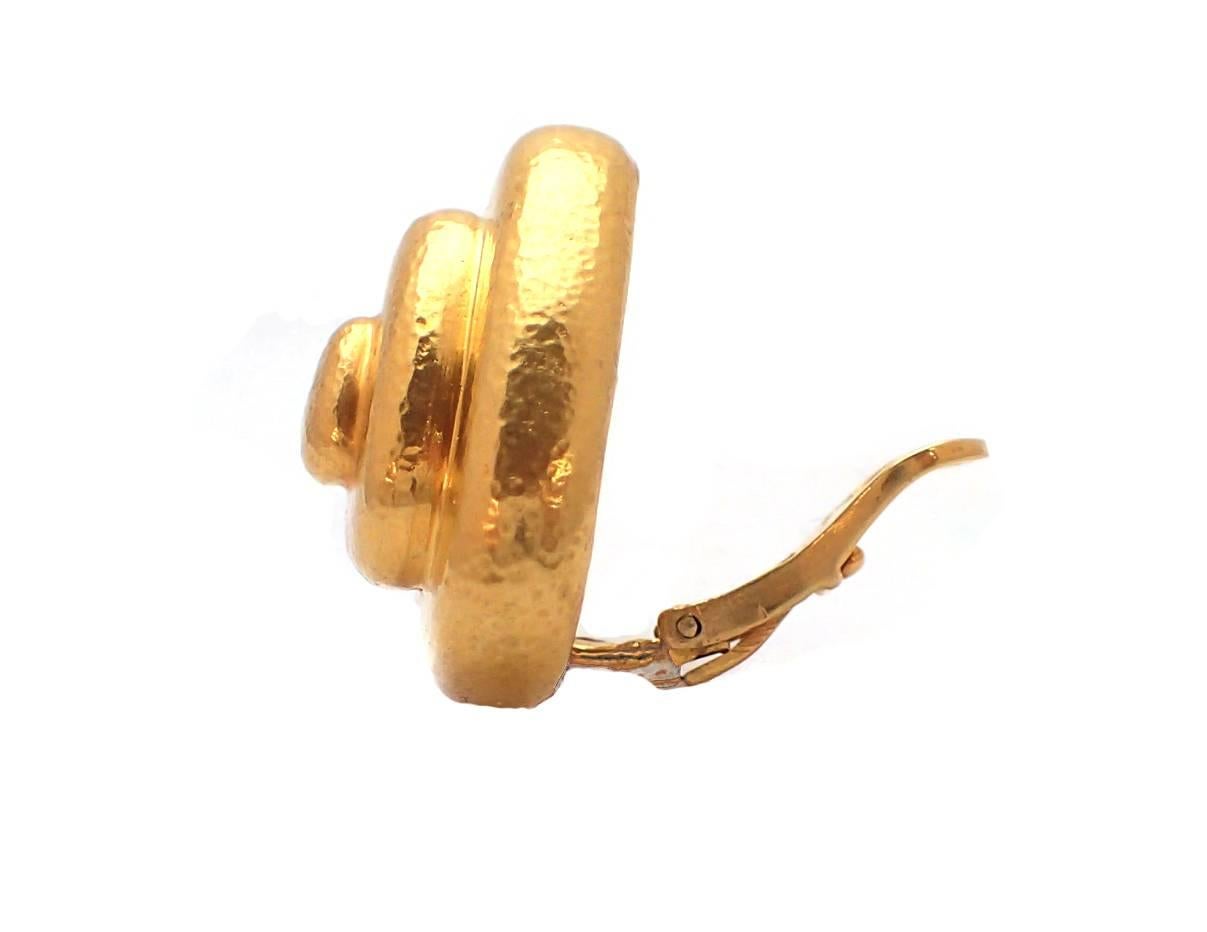 Contemporary Zolatas 22 Karat Yellow Gold Earrings