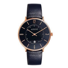 MAC Black and Rose Gold Genuine Italian Leather Lifestyle Watch