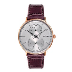 Foreseer Stainless Steel Grey and Dark Brown Handmade Wristwatch
