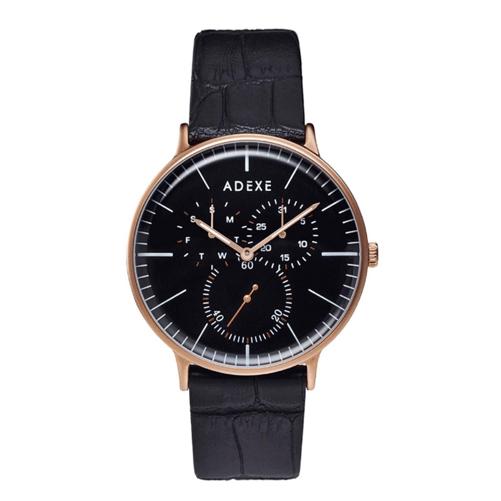  ADEXE Watch THEY Rose gold and Black Elegant Quartz Watch Gift for Him and Her For Sale