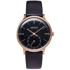 Freerunner Black and Rose Gold Genuine Italian Leather Lifestyle Watch