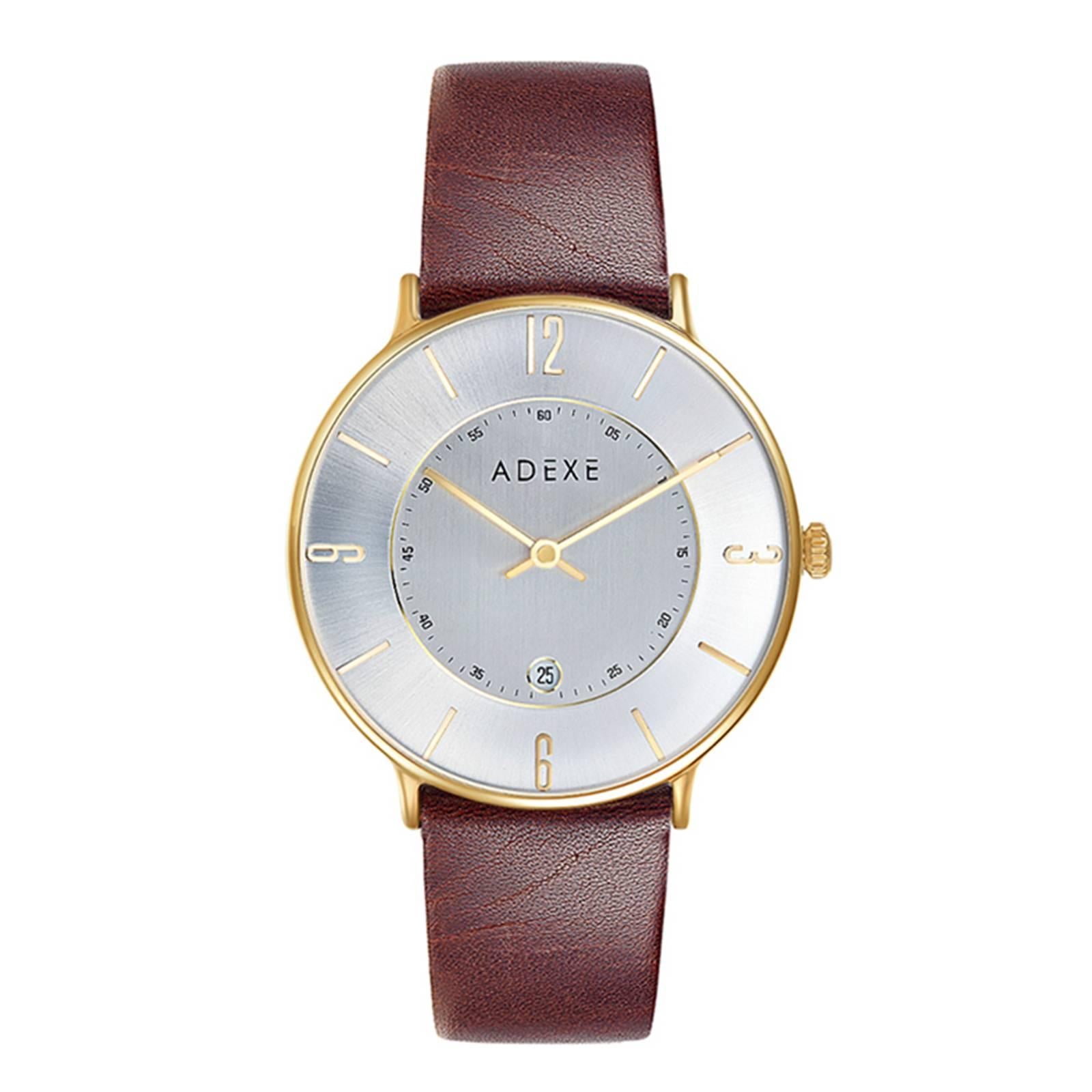 MAC Brown and Gold Genuine Italian Leather Lifestyle Watch