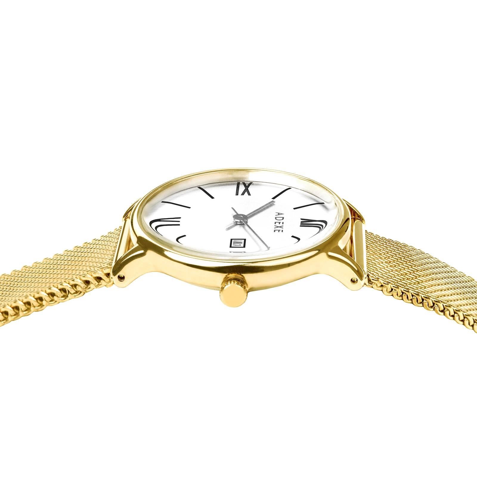 ADEXE Petite montre à quartz minimaliste Meek