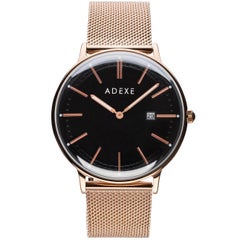 ADEXE Rose Gold Stainless Steel Meek Grande Quartz Watch