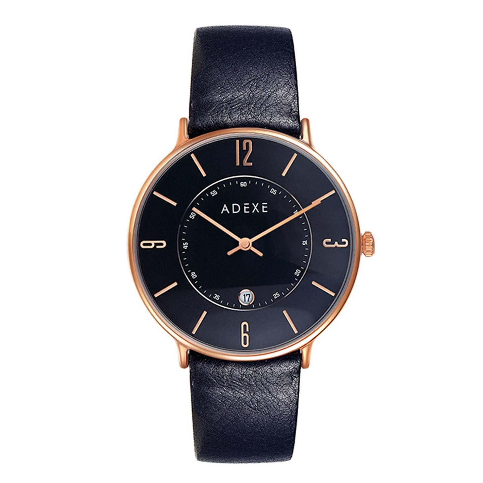 Mac Black Rose Gold Genuine Italian Leather Lifestyle Timeless Designer Watch For Sale
