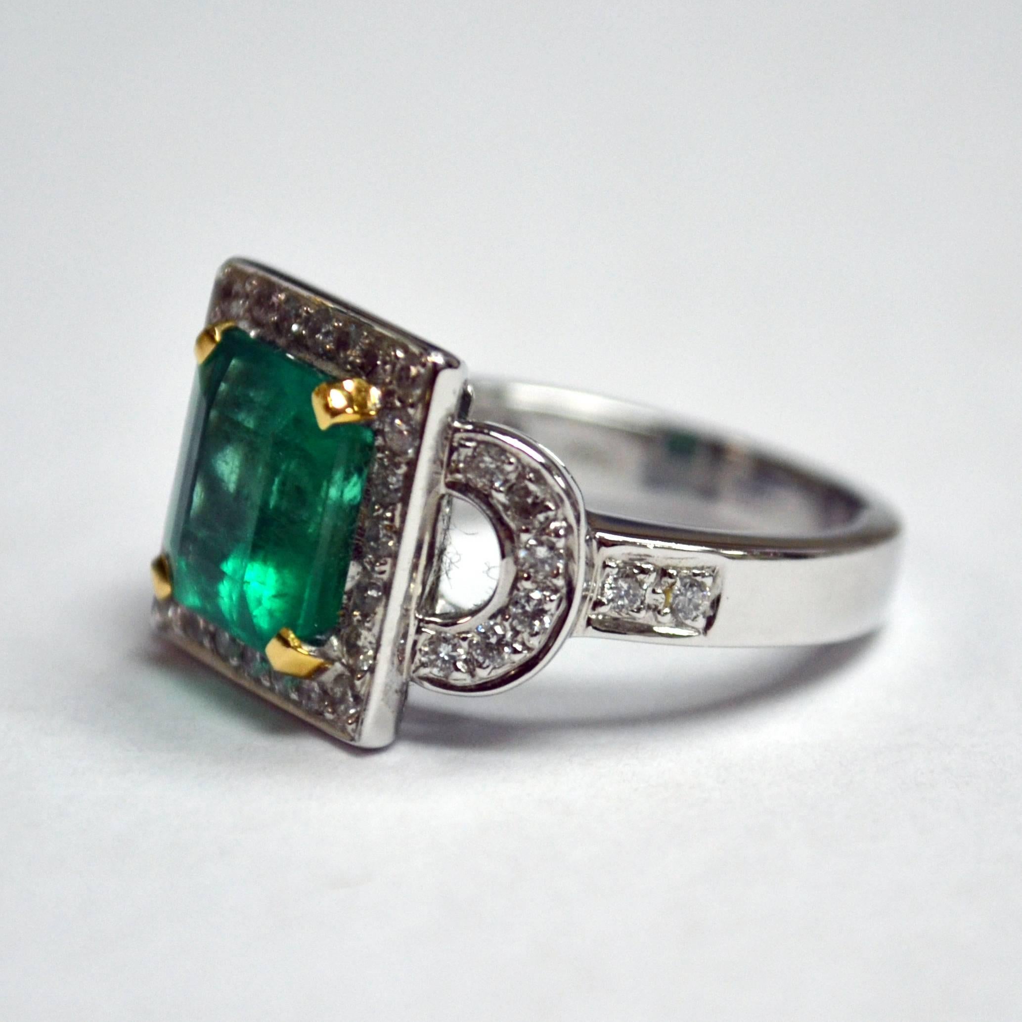 asscher cut emerald ring