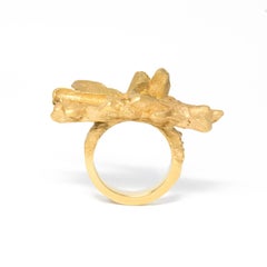 Loveness Lee Jigsaw Chunky Statement Gold Ring