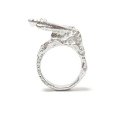 Loveness Lee Kawaakari Textured Naturally Formed Silver Ring