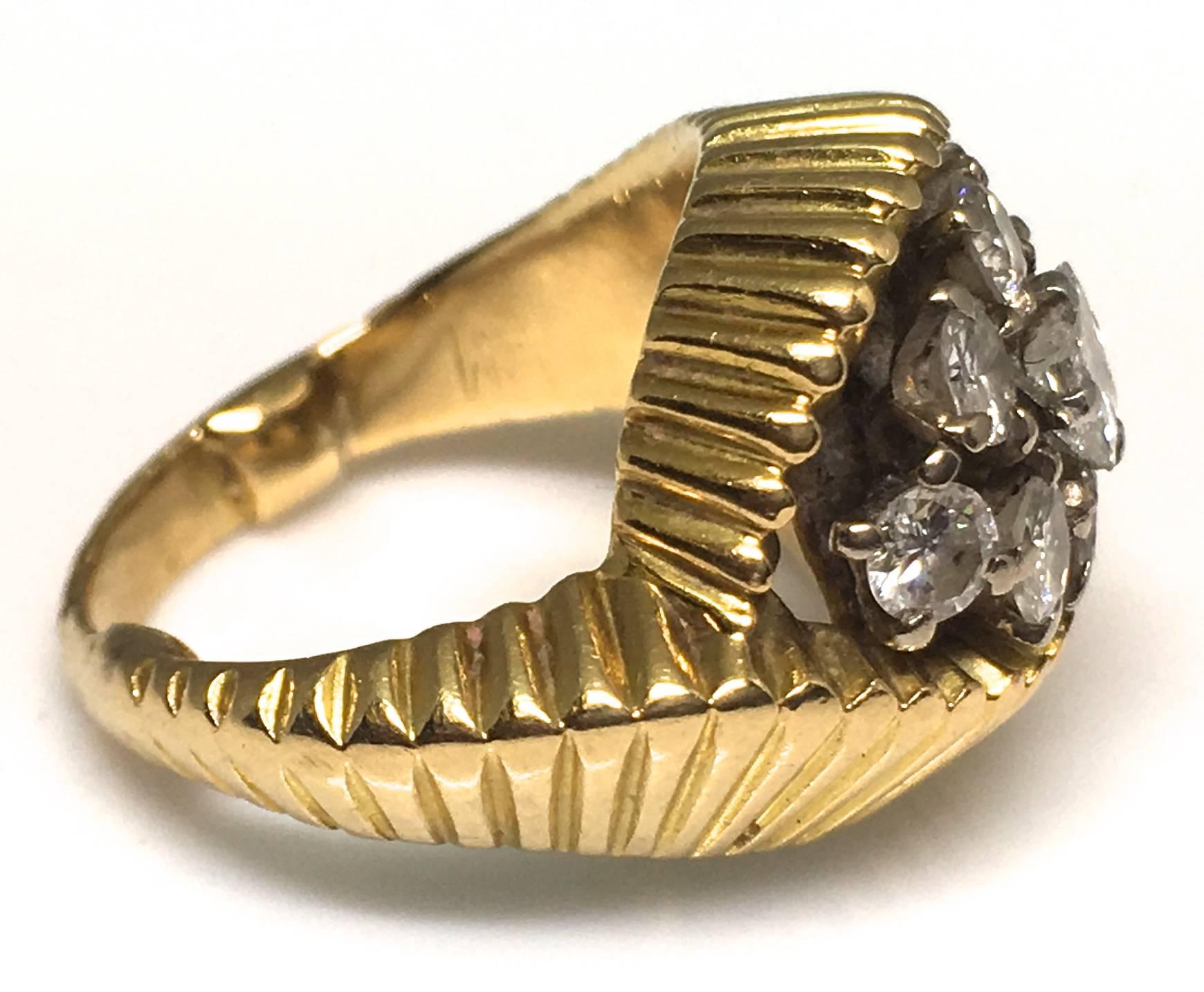 Women's Cartier 1960s Gold and Diamond Ring