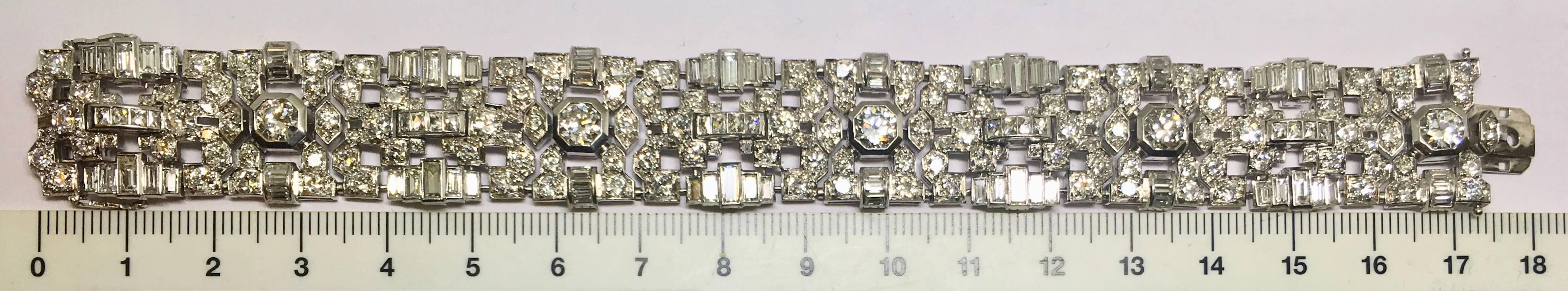 1940s Retro Platinum Flexible Diamond Bracelet 3