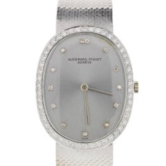 Audemars Piguet White Gold Diamond Vintage Manual Wristwatch