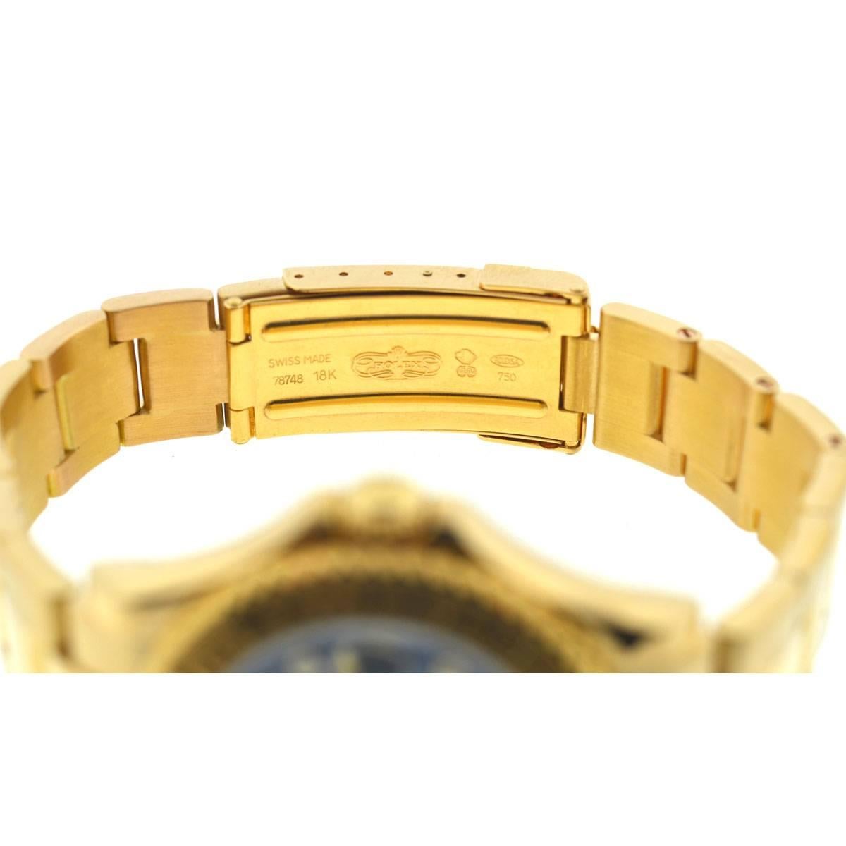 Rolex Yellow Gold Yachtmaster Midsize Automatic Wristwatch Ref 68628 4