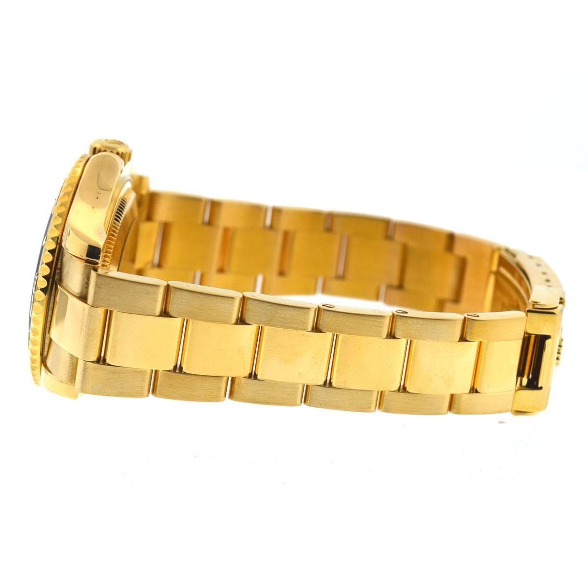 Rolex Yellow Gold Yachtmaster Midsize Automatic Wristwatch Ref 68628 1