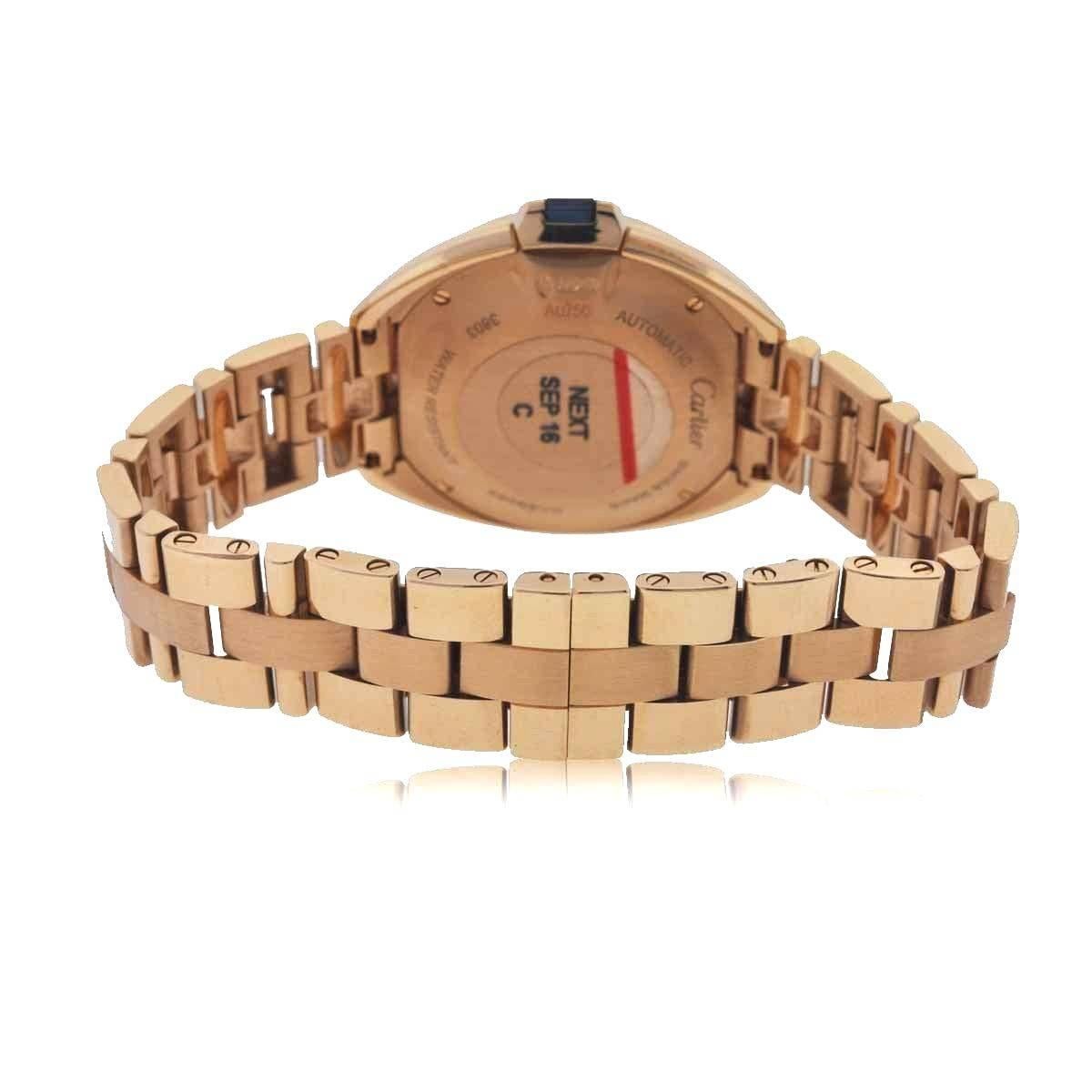 Women's Cartier Ladies Cle de Cartier Rose Gold Diamond Automatic Wristwatch