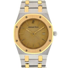 Retro Audemars Piguet Yellow Gold Stainless Steel Royal Oak Quartz Wristwatch