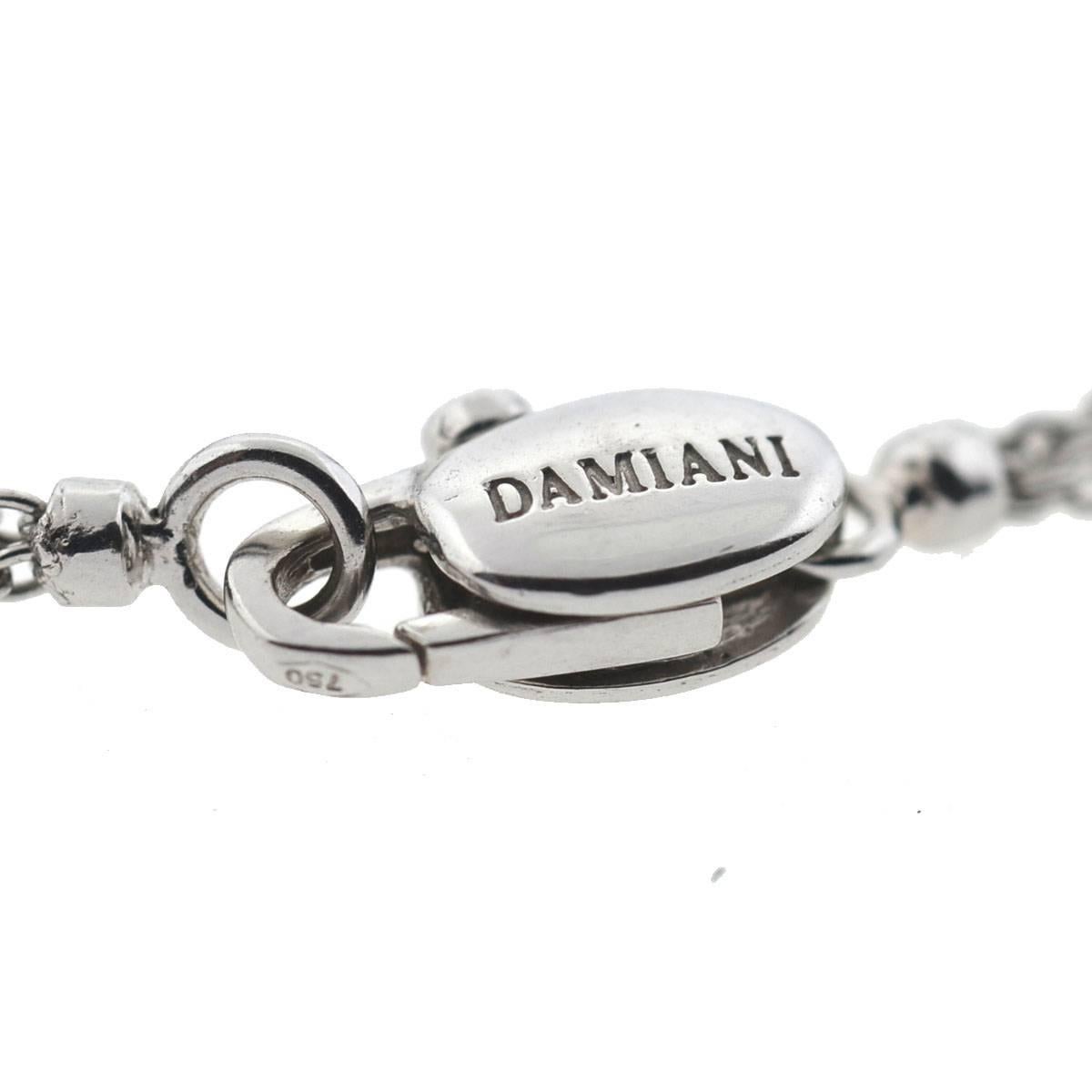 Women's Damiani Ninfea 18 Karat White Tahitian Pearl and Diamonds Drop Ladies Necklace
