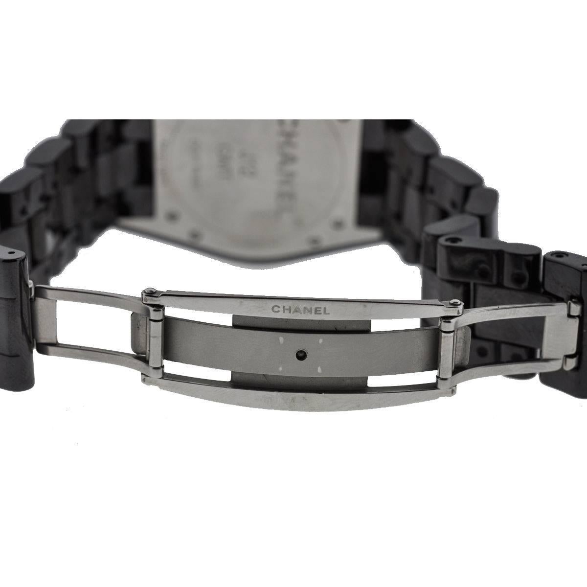 Women's or Men's Chanel Black Ceramic J12 GMT Automatic Wristwatch