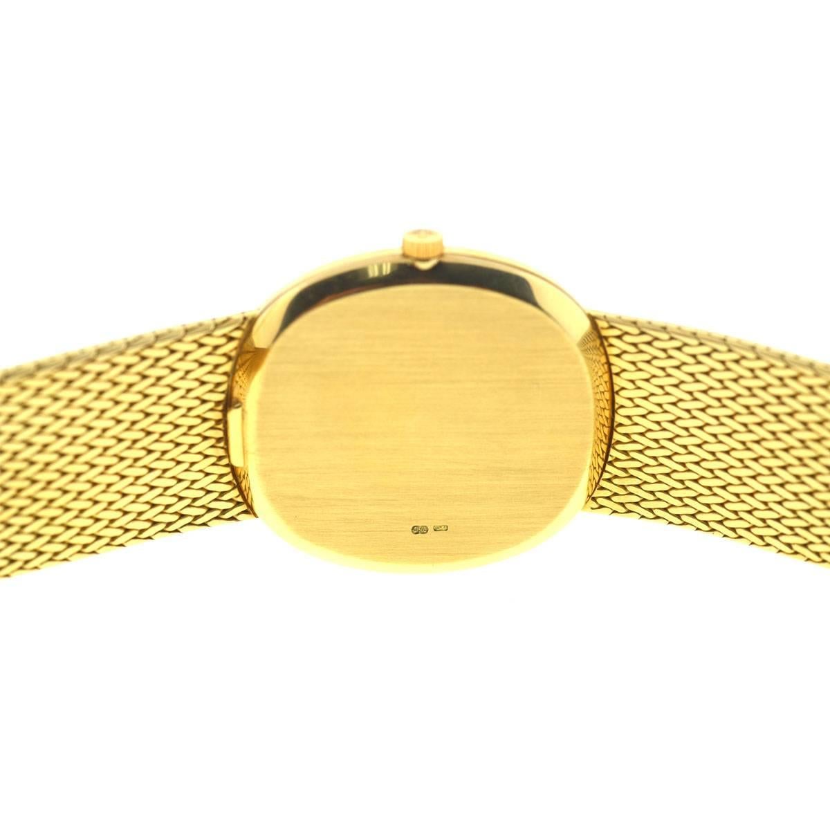 Patek Philippe 3857 18 Karat Yellow Gold Blue Dial Watch 2