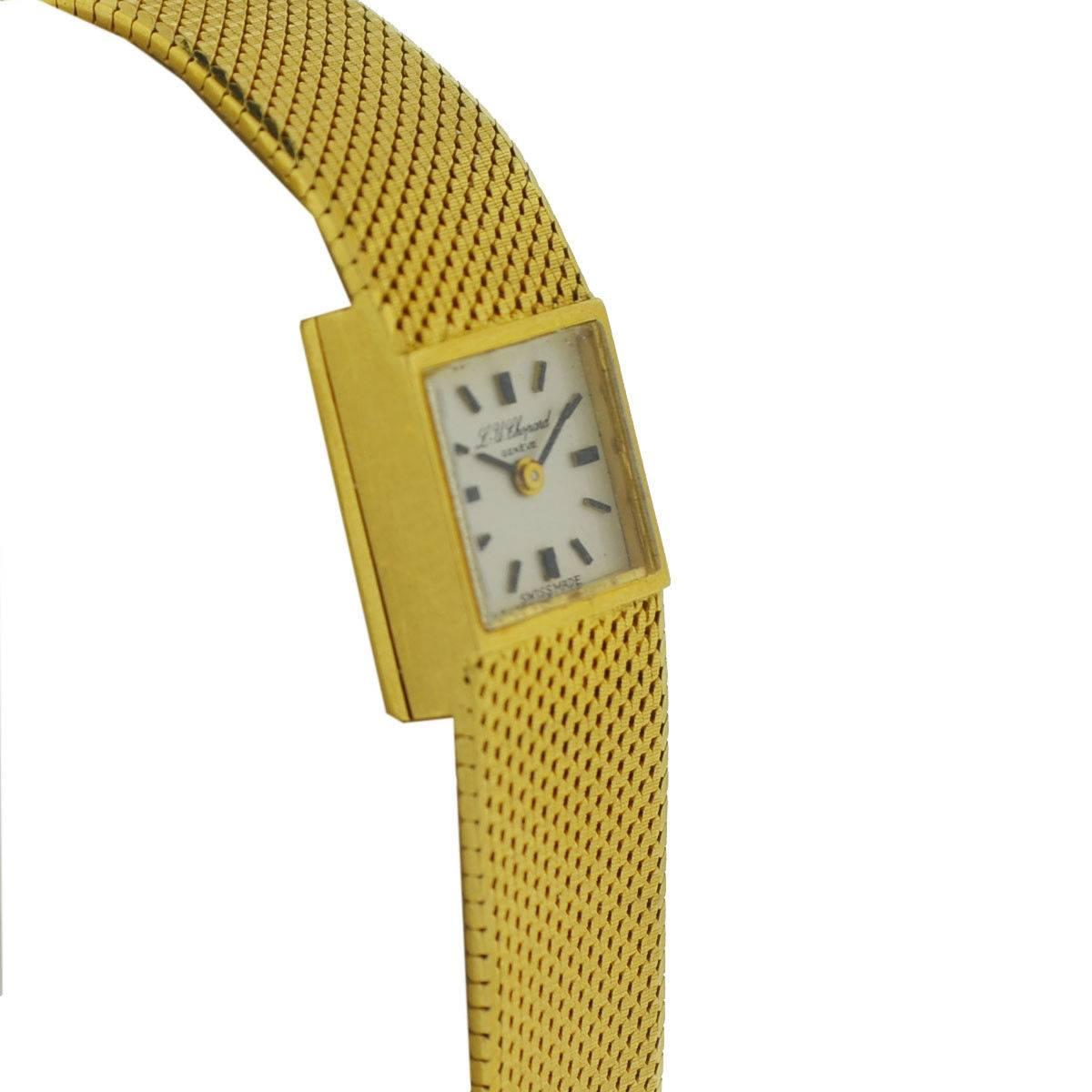 chopard gold watch vintage