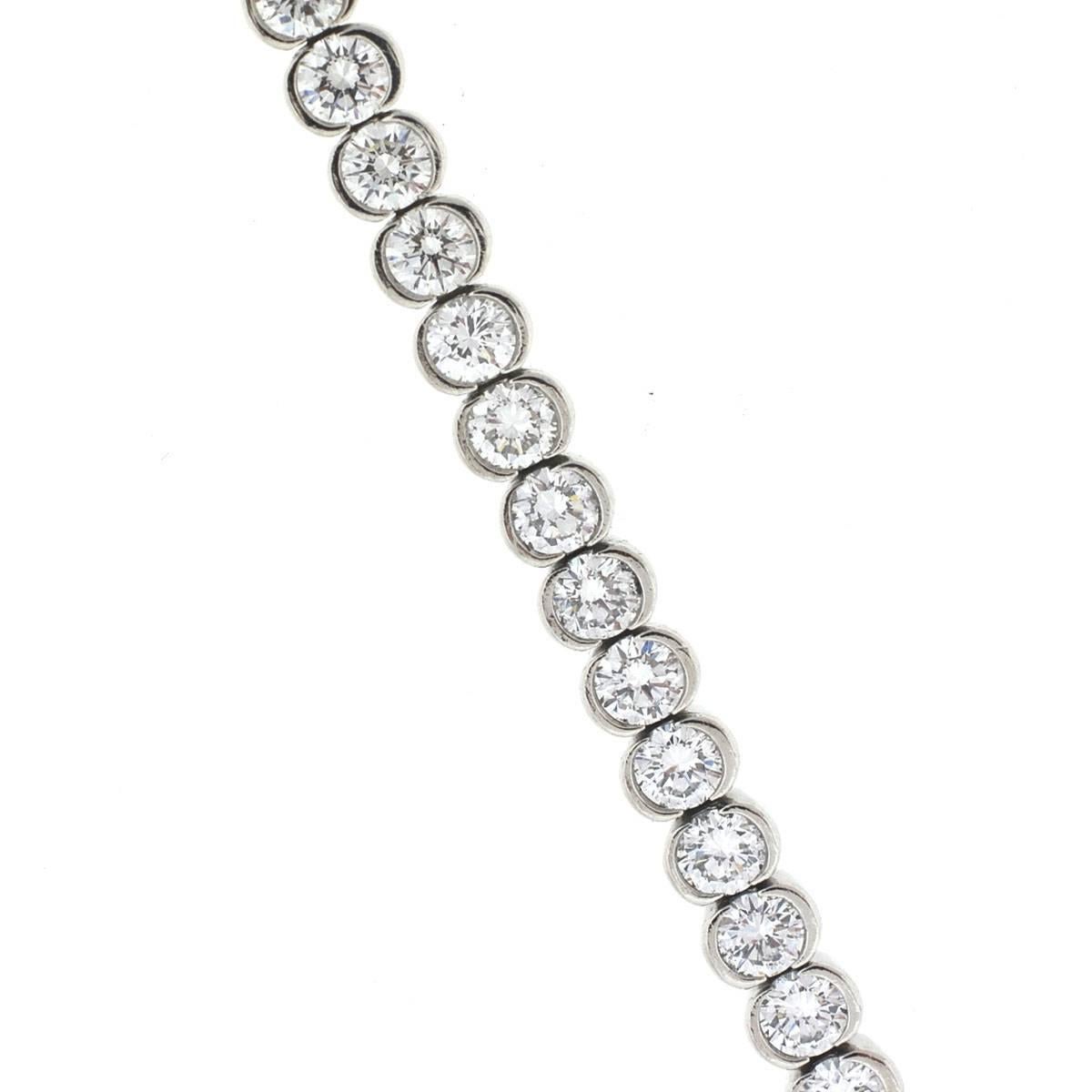 Platinum Diamond Ladies Tennis Bracelet 9.5 Carat
