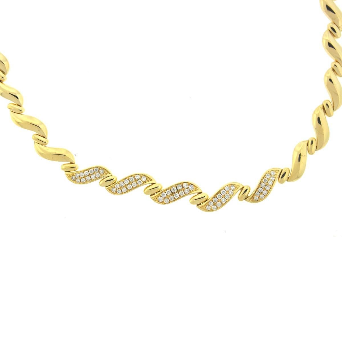 Style - Ladies Necklace
Metal - 14k Yellow Gold
Weight - 52.8 Grams
Chain Length - 17