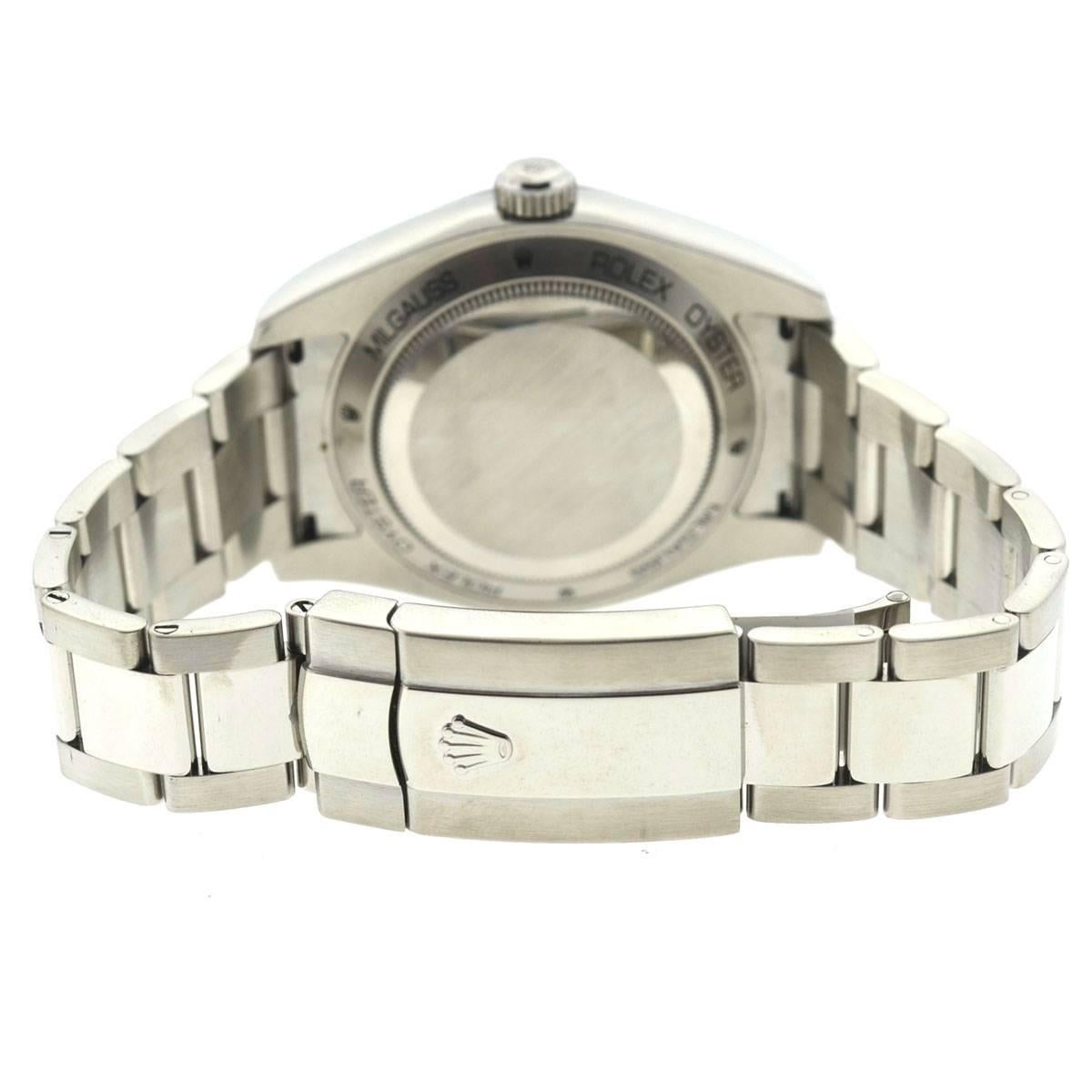 Rolex 116400 Milgauss Blue Stainless Steel Automatic Watch 2