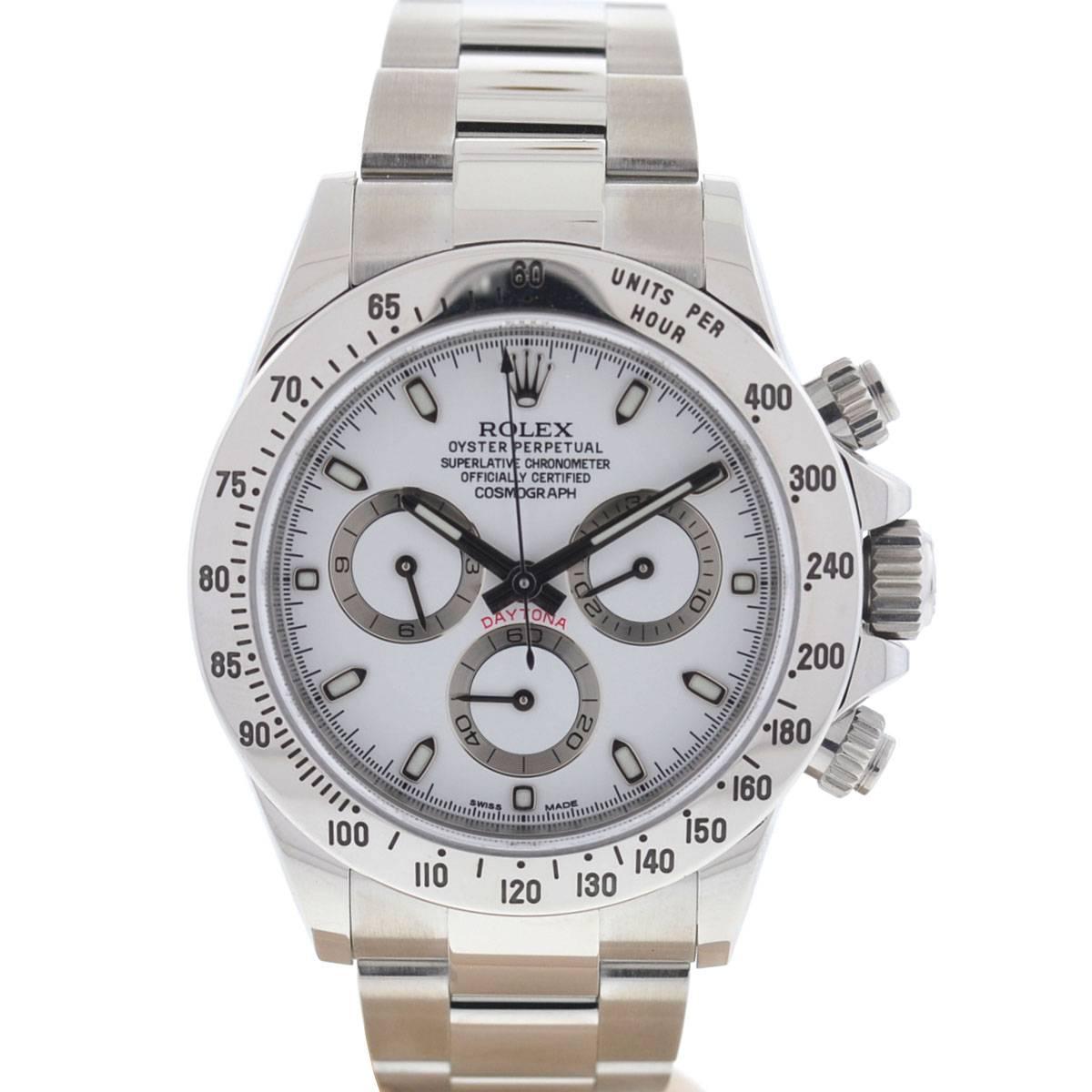 Rolex Stainless Steel Daytona Cosmograph Automatic Wristwatch Ref 116520