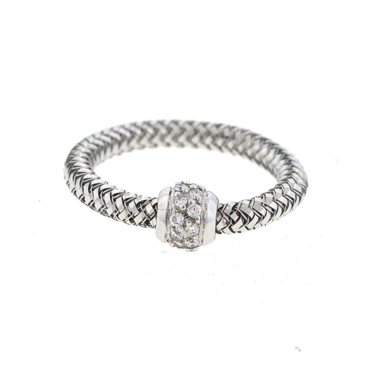 Company - Roberto Coin
Style - Primavera Flexible Ring w/ Diamonds
Metal - 18k White Gold
Stones - SizeDiamonds Approx. .10 ctw
Weight - 2.2 G
Size - 6
Includes - Ring Only
5628-6uee