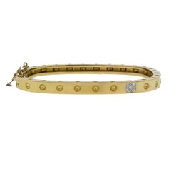 Roberto Coin Pois Moi 18 Karat Yellow Gold and Diamond Bangle Bracelet