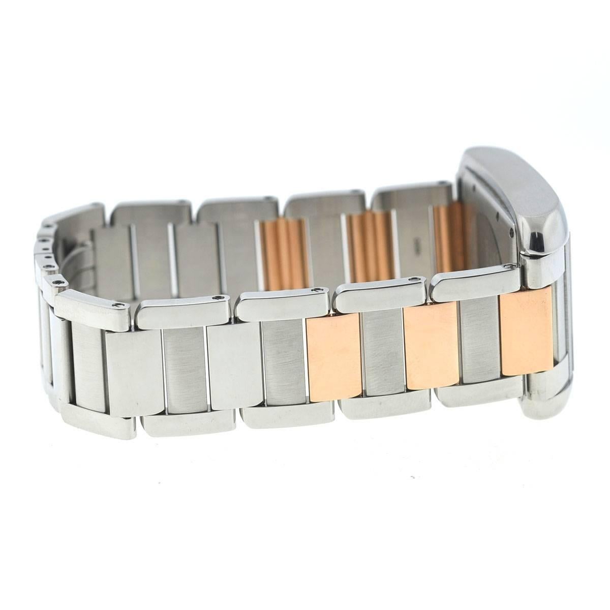 Women's Cartier Two-Tone 3511 Anglaise Stainless Steel 18 Karat Rose Gold Watch