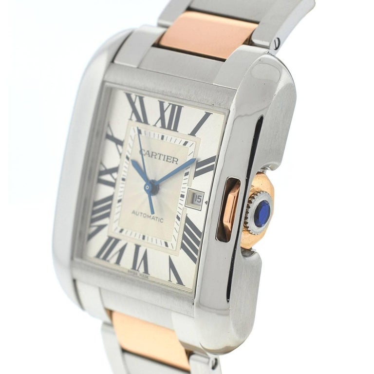 Cartier TwoTone 3511 Anglaise Stainless Steel 18 Karat Rose Gold Watch