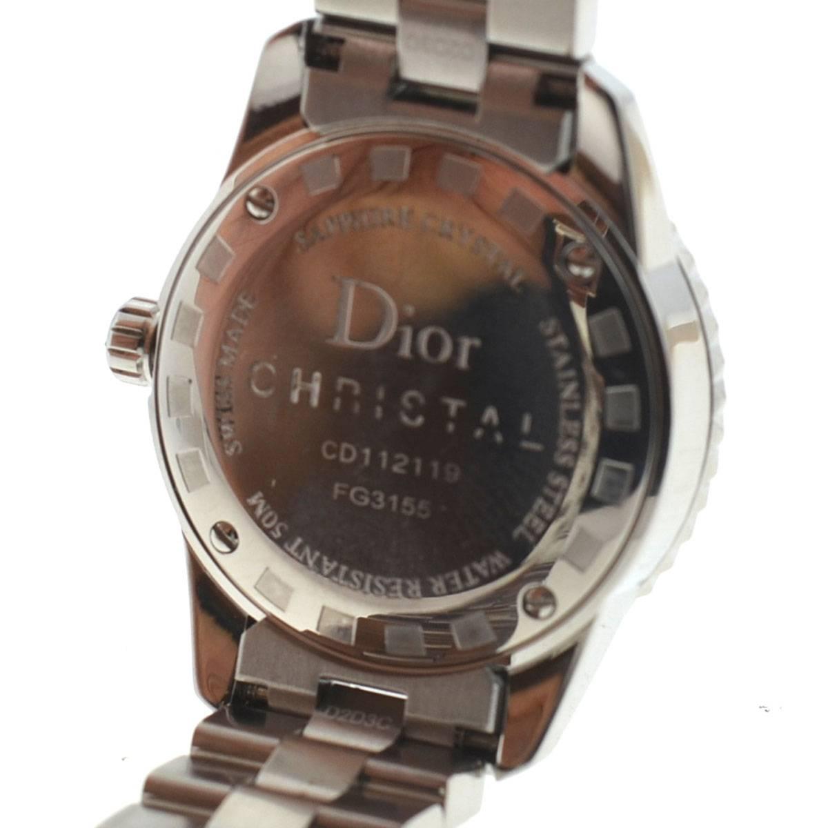 Christian Dior Christal CD112119 Diamond Bezel Ladies Watch 4