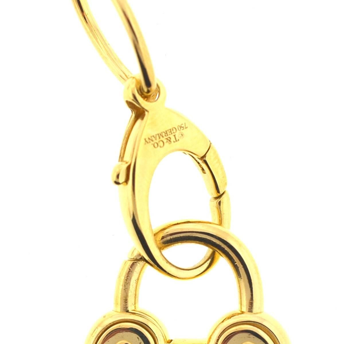 Women's Tiffany & Co. 18 Karat Yellow Gold Link Heart Lock Bracelet