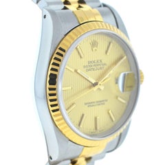 Rolex 16233 Datejust Two-Tone Tapestry Dial Automatic Watch