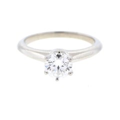 Tiffany & Co. Platinum Diamond Solitaire Engagement Ring