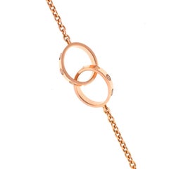 Cartier 18 Karat Rose Gold Interlocking Love Chain Bracelet