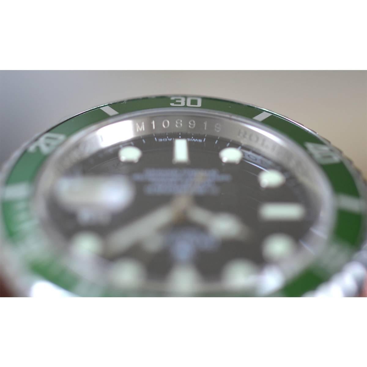 Rolex 16610V 50th Anniversary Kermit Green Bezel Submariner Watch 2