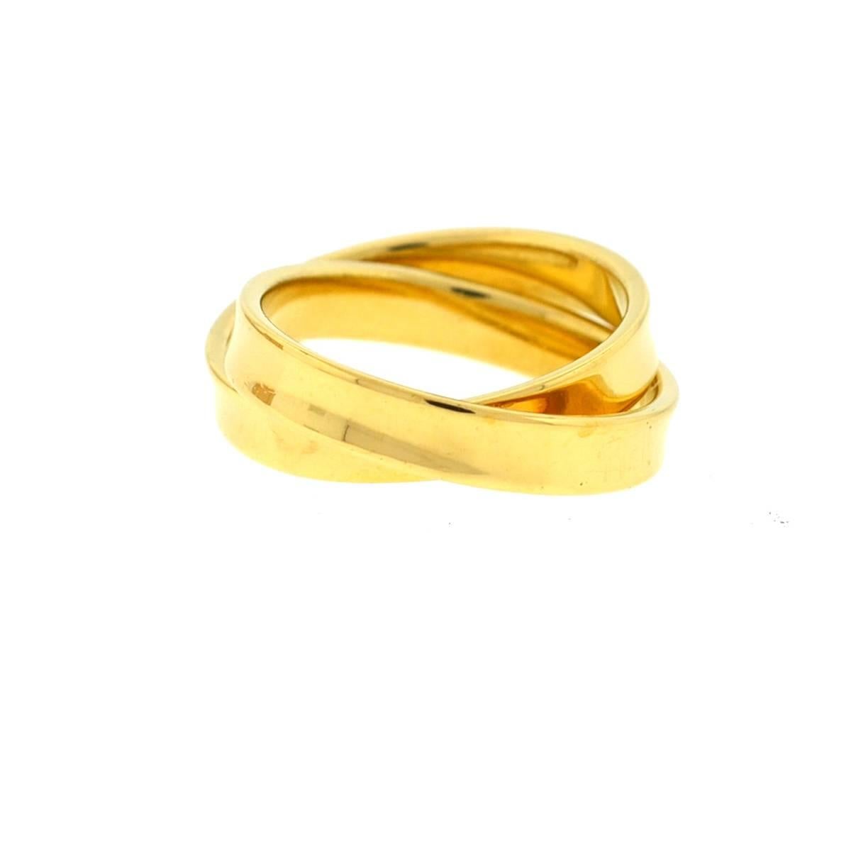 Tiffany & Co. 18 Karat Yellow Gold Interlocking Circles Ring In Excellent Condition In Boca Raton, FL