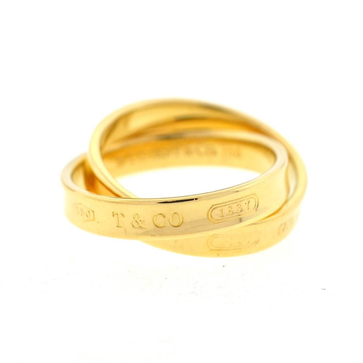 Tiffany & Co. 18 Karat Yellow Gold Interlocking Circles Ring 1