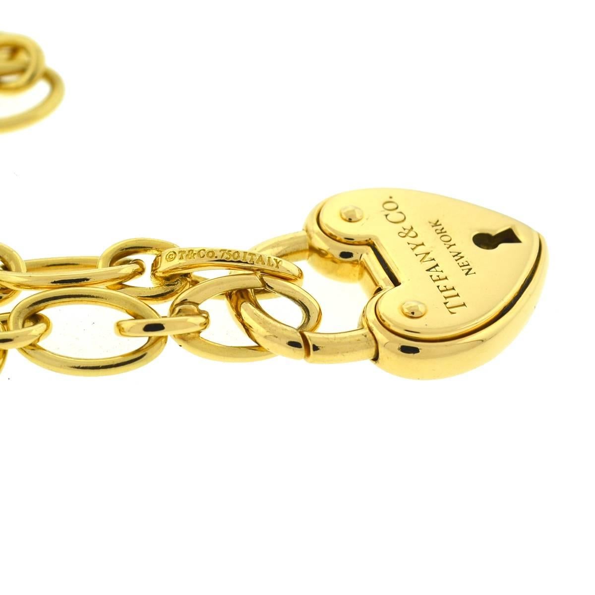 Tiffany & Co. 18 Karat Gold Heart Lock Necklace In Excellent Condition In Boca Raton, FL
