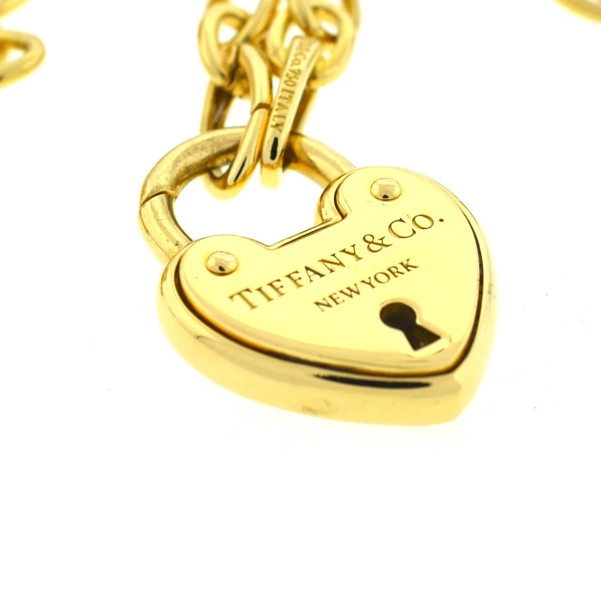 Women's Tiffany & Co. 18 Karat Gold Heart Lock Necklace