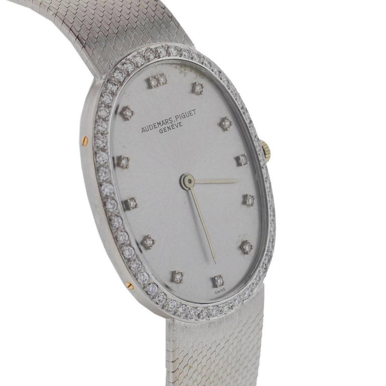Audemars Piguet White Gold Diamond Vintage Manual Wristwatch For Sale ...
