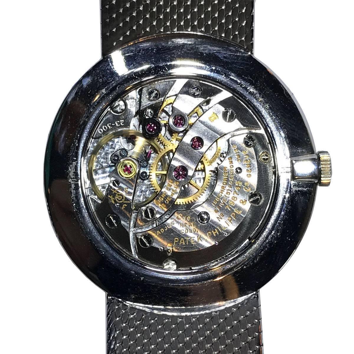 Patek Philippe White Gold Vintage Manual Wind Wristwatch Ref 3468 5