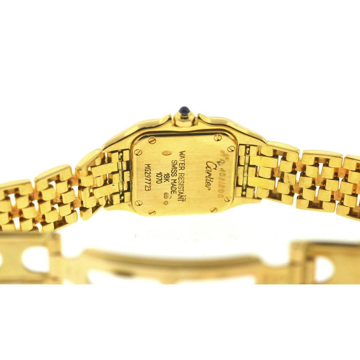 Cartier Ladies Yellow Gold Panthere Love Heart Dial Quartz Wristwatch 4