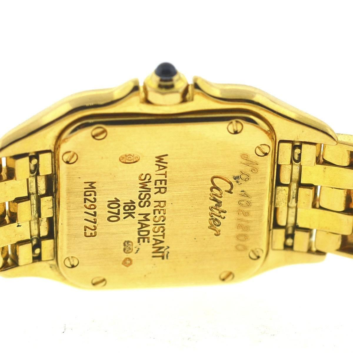 Cartier Ladies Yellow Gold Panthere Love Heart Dial Quartz Wristwatch 5