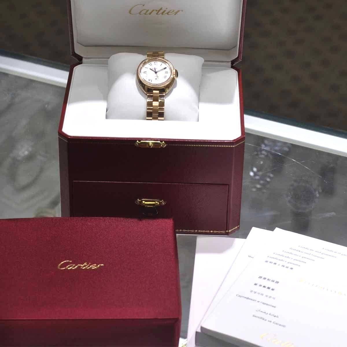 Cartier Ladies Cle de Cartier Rose Gold Diamond Automatic Wristwatch 3